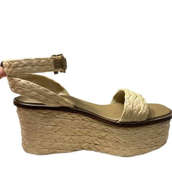 Michael Michael Kors Sandra Straw Platform Sandals - Picture 3 of 13